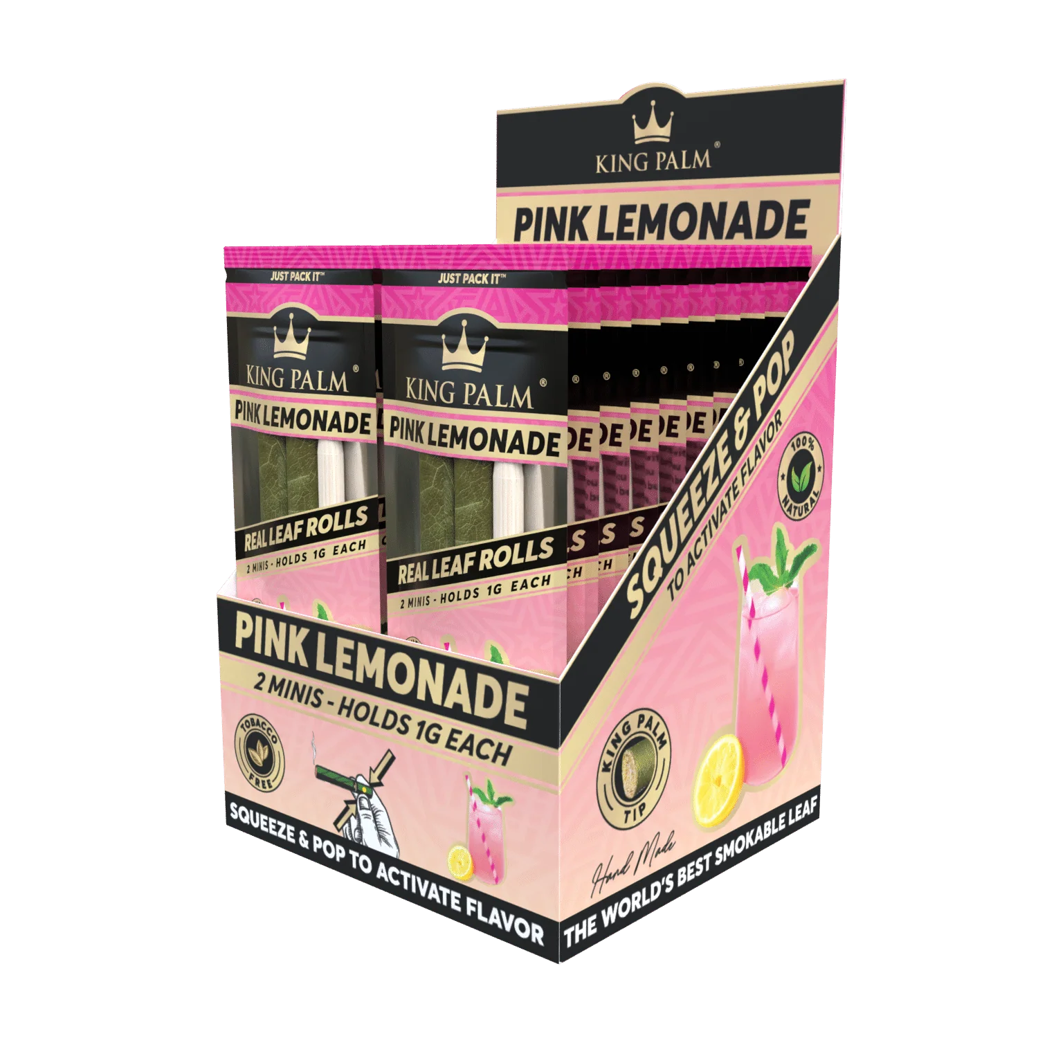 2 Mini Rolls - Pink Lemonade - Display Box - 20 Units Per Display - Image 2