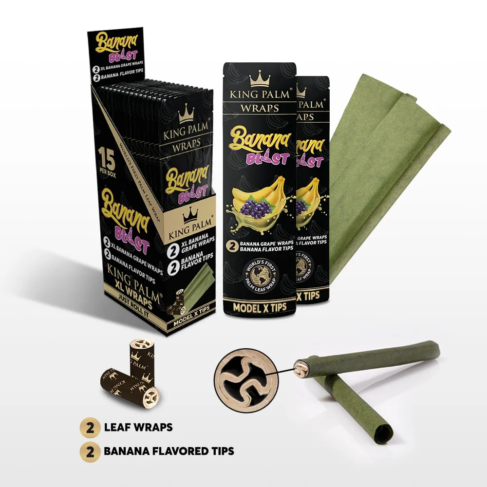 2 Palm Wraps - Banana Blast - Display Box - 15 Units Per Display - Image 3