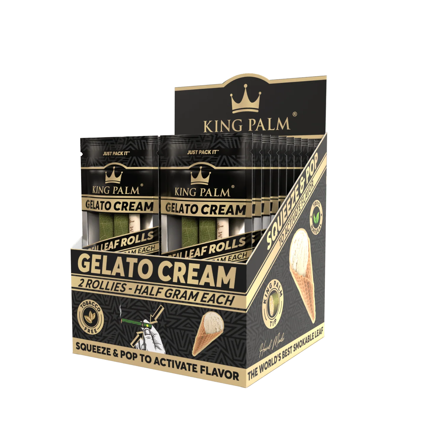 2 Rollie Rolls – Gelato Cream – Display Box – 20 Units Per Display - Image 2
