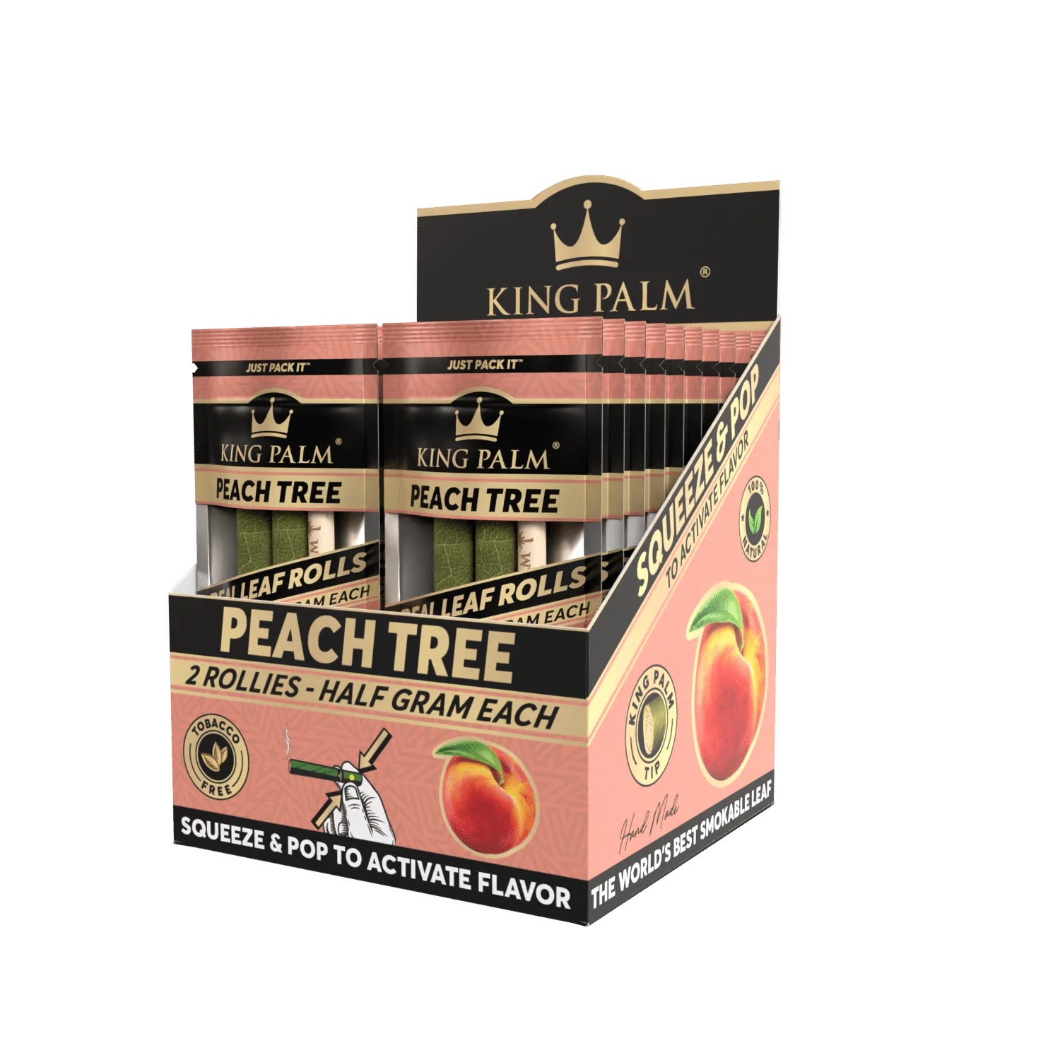 2 Rollie Rolls – Peach Tree– Display Box – 20 Units Per Display - Image 2