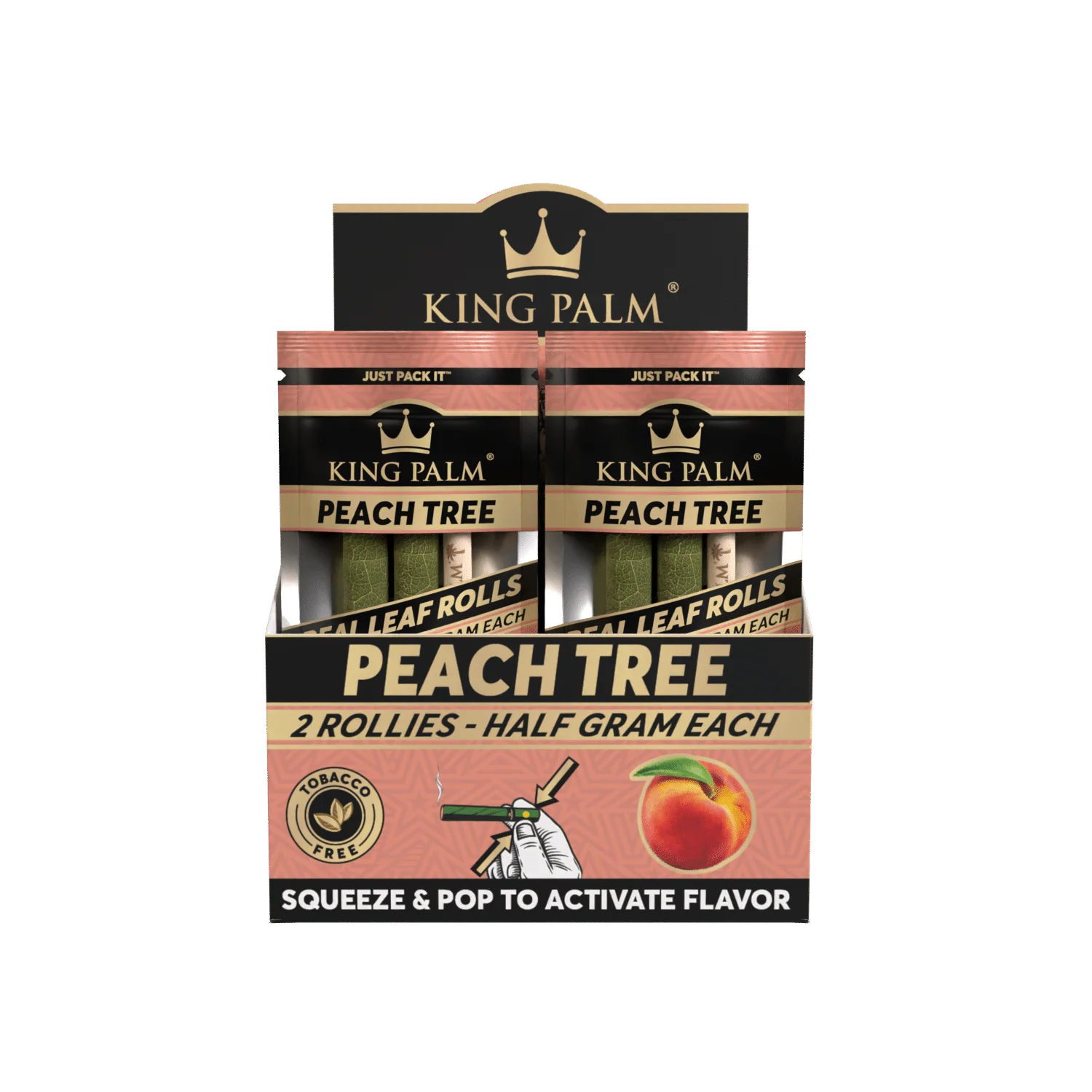2 Rollie Rolls – Peach Tree– Display Box – 20 Units Per Display - Image 3