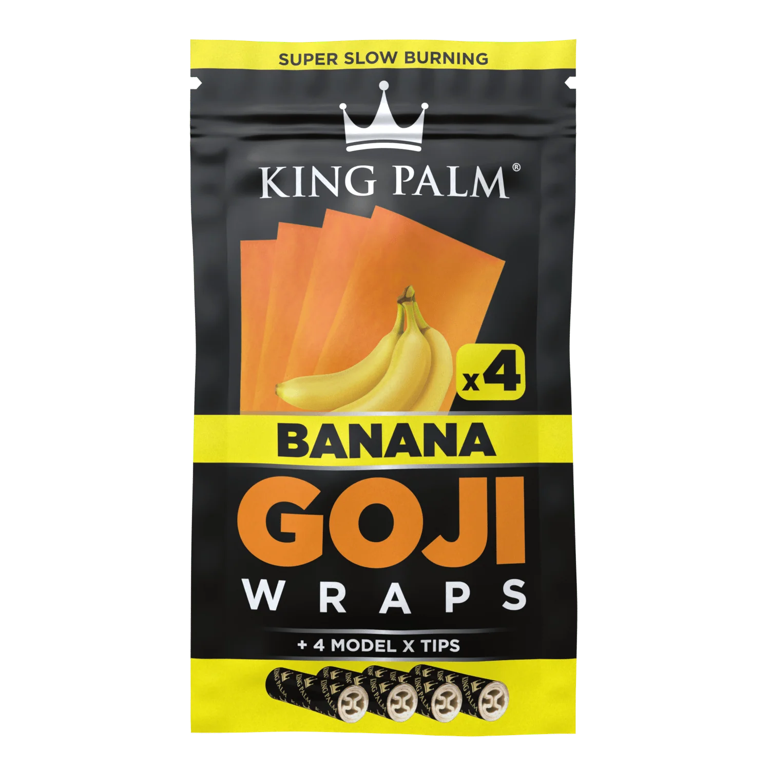 4 Goji Wraps w/ Model X Tips - Banana - Display Box - 15 Units Per Display - Image 4