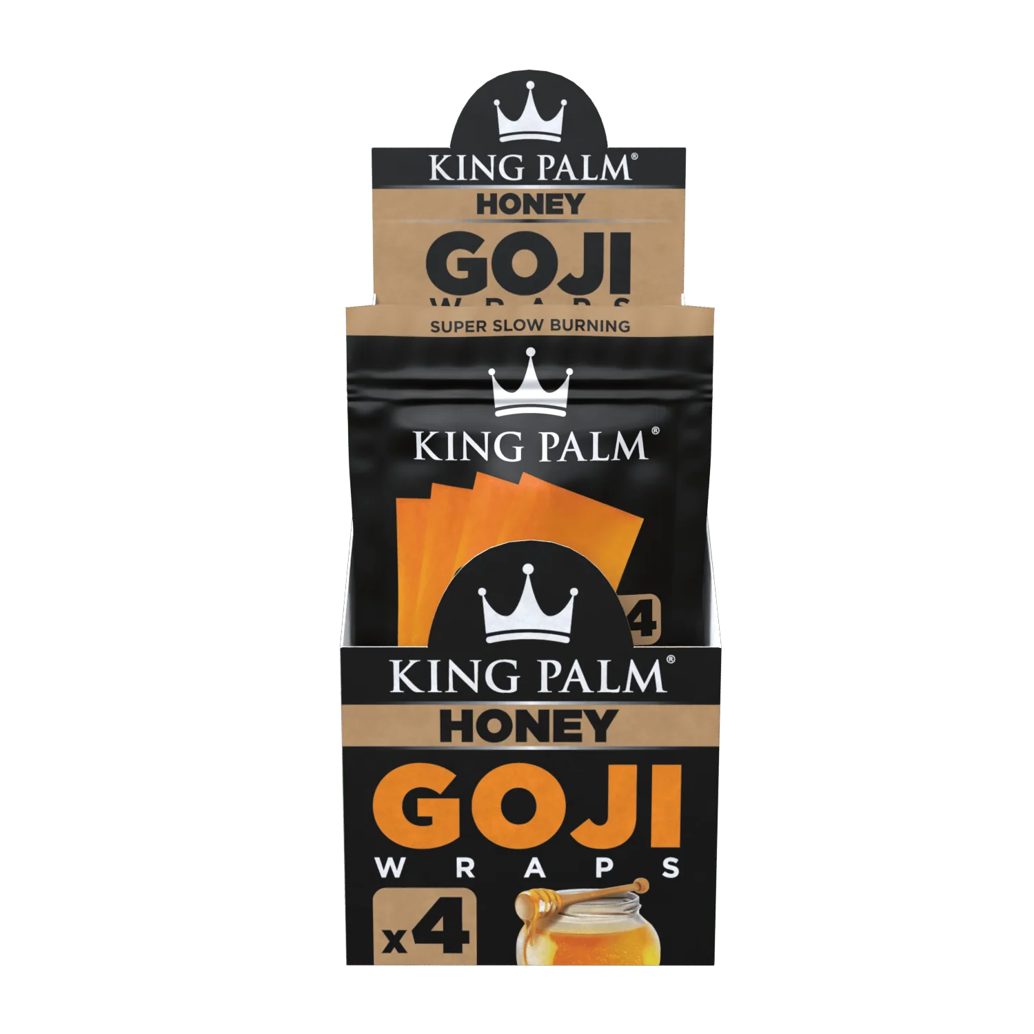 4 Goji Wraps w/ Model X Tips - Honey - Display Box - 15 Units Per Display - Image 3