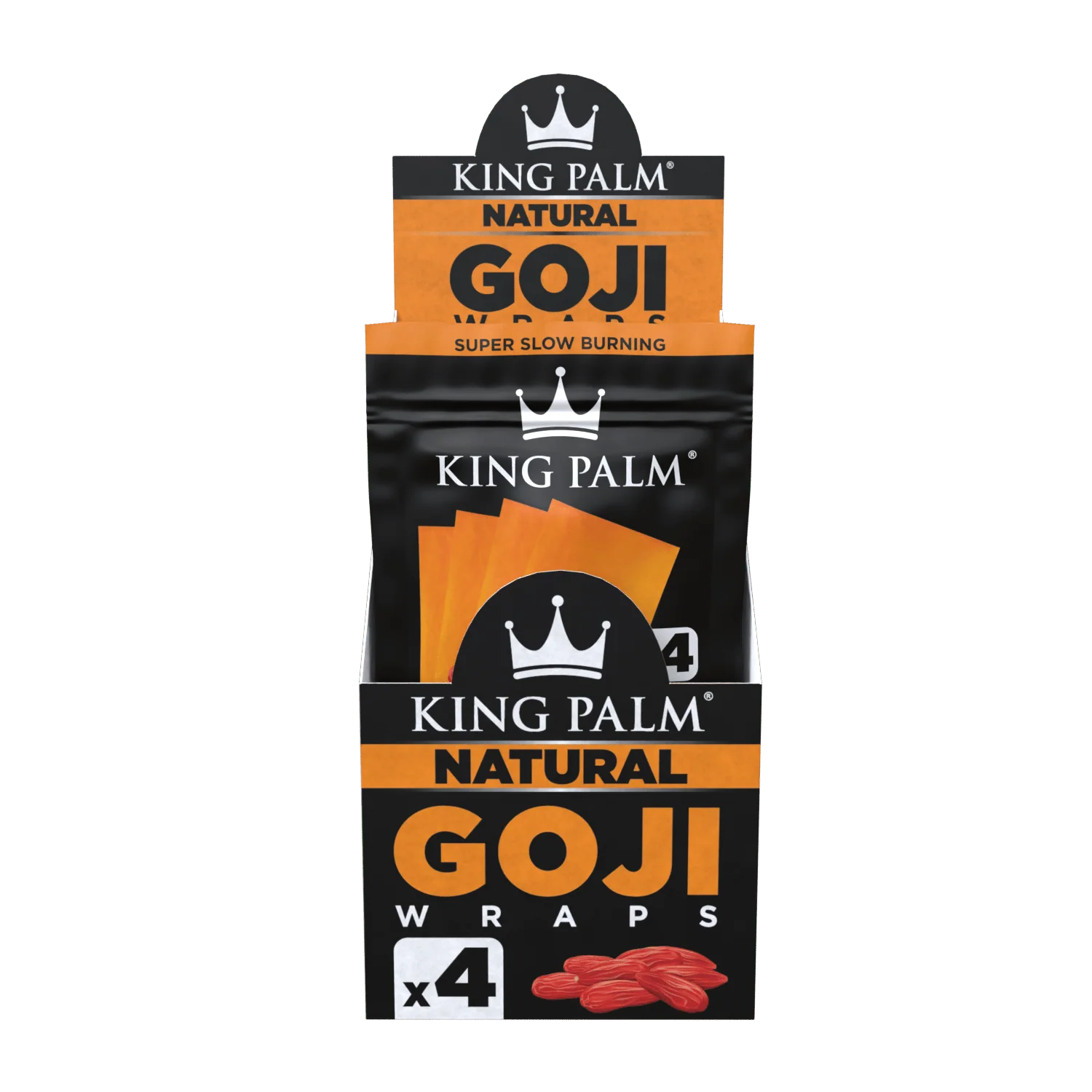 4 Goji Wraps w/ Model X Tips - Natural - Display Box - 15 Units Per Display - Image 3