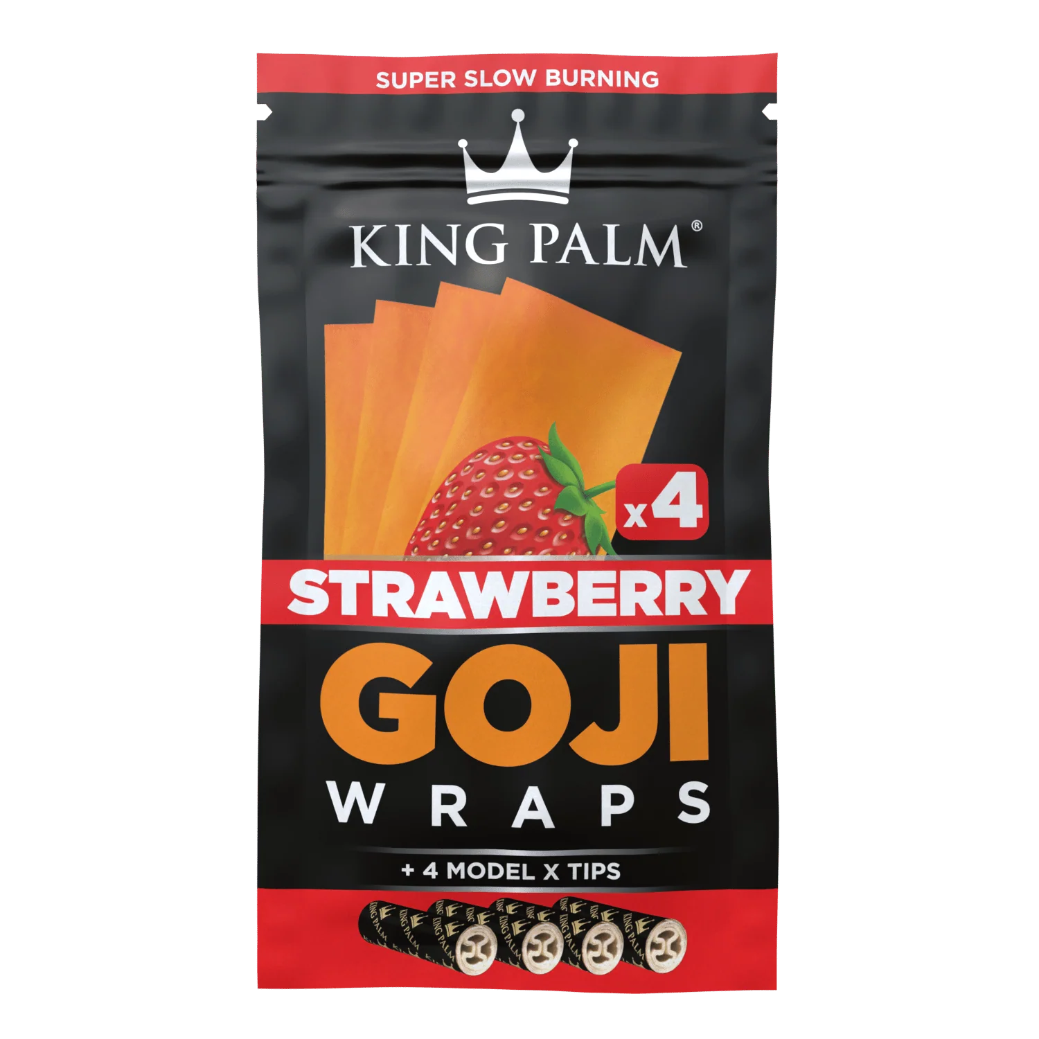 4 Goji Wraps w/ Model X Tips - Strawberry - Display Box - 15 Units Per Display - Image 4