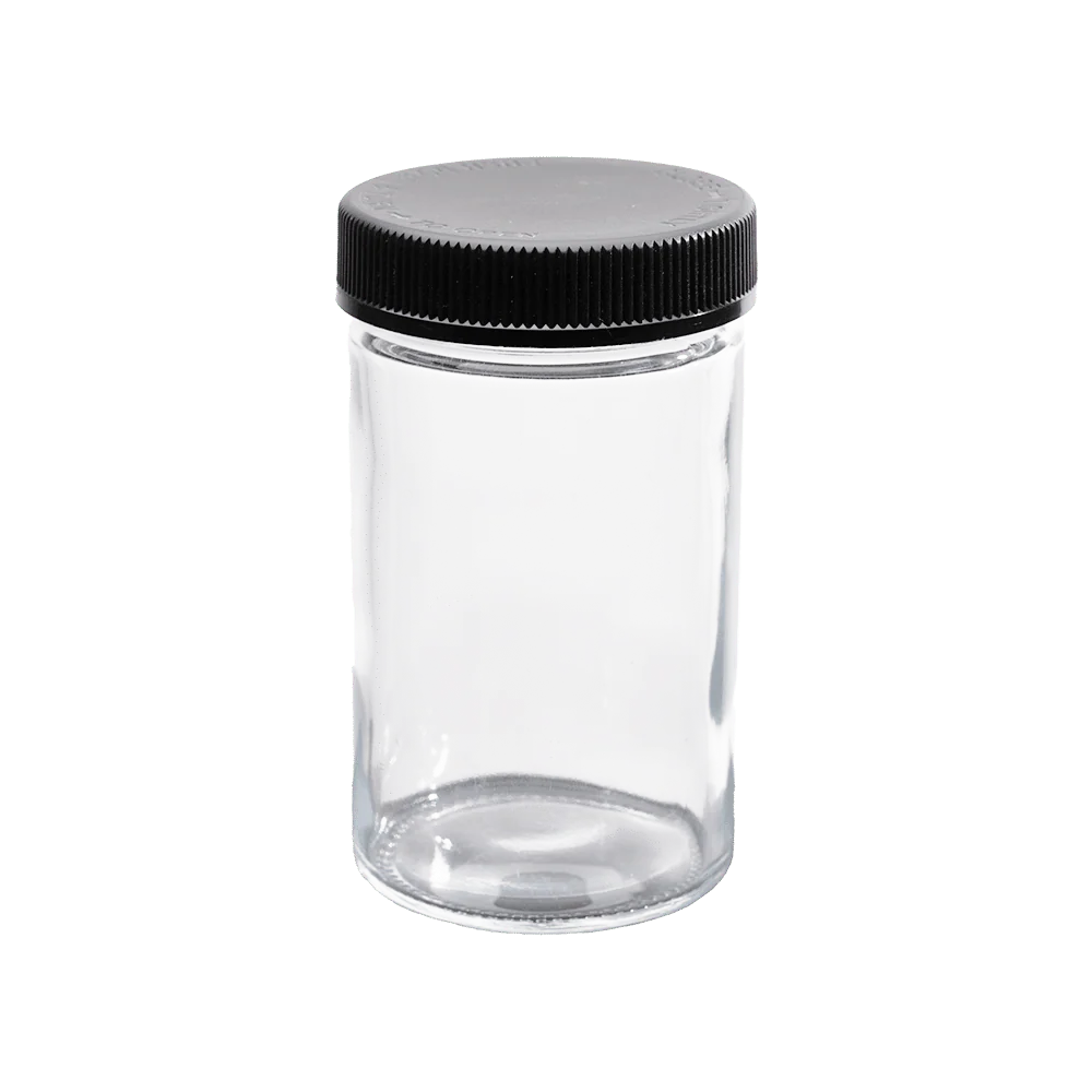 Glass Jar - Black Lid