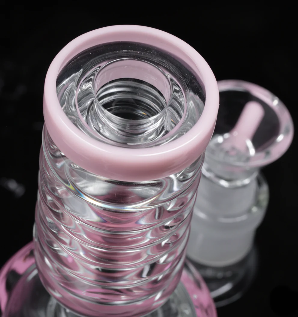 Breaker Water Glass Bong – Soft Pink - Image 5