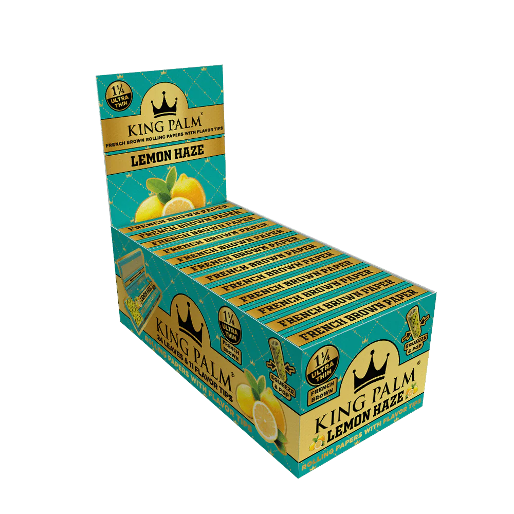 Flavor Booklets w/ Flavor Tips - 1 1/4 Size - Lemon Haze - Display Box - 24 Units Per Display