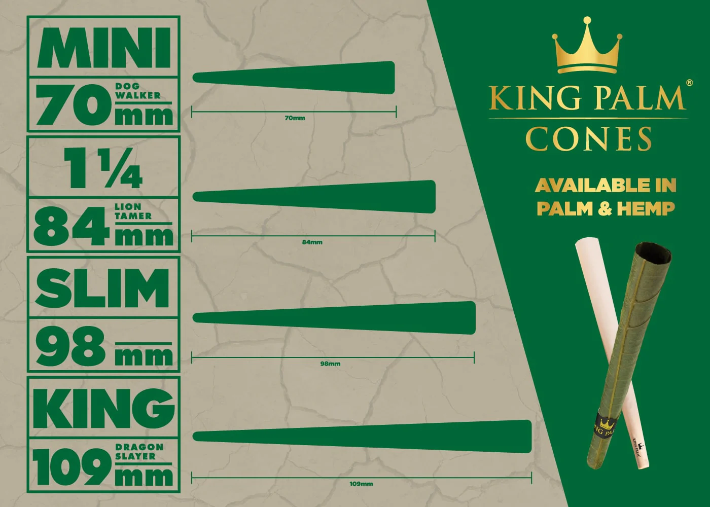 King Size (109mm) | 25 Pack | Palm Cones - Image 3