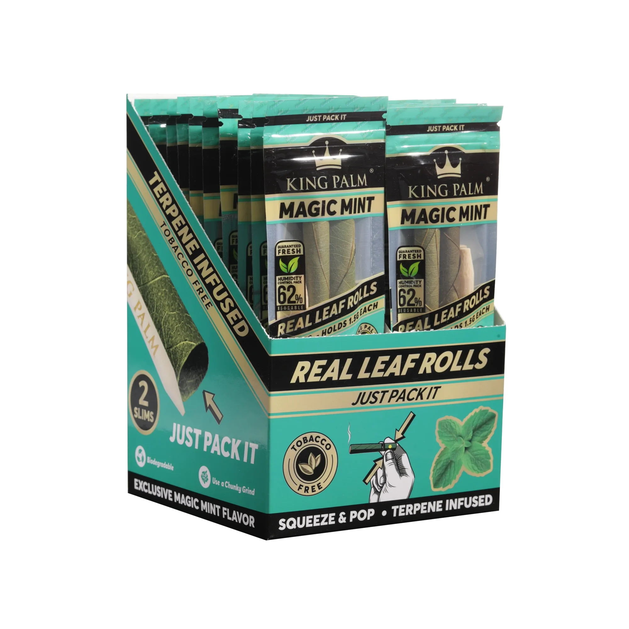 2 Slim Rolls - Magic Mint - Display Box - 20 Units Per Display