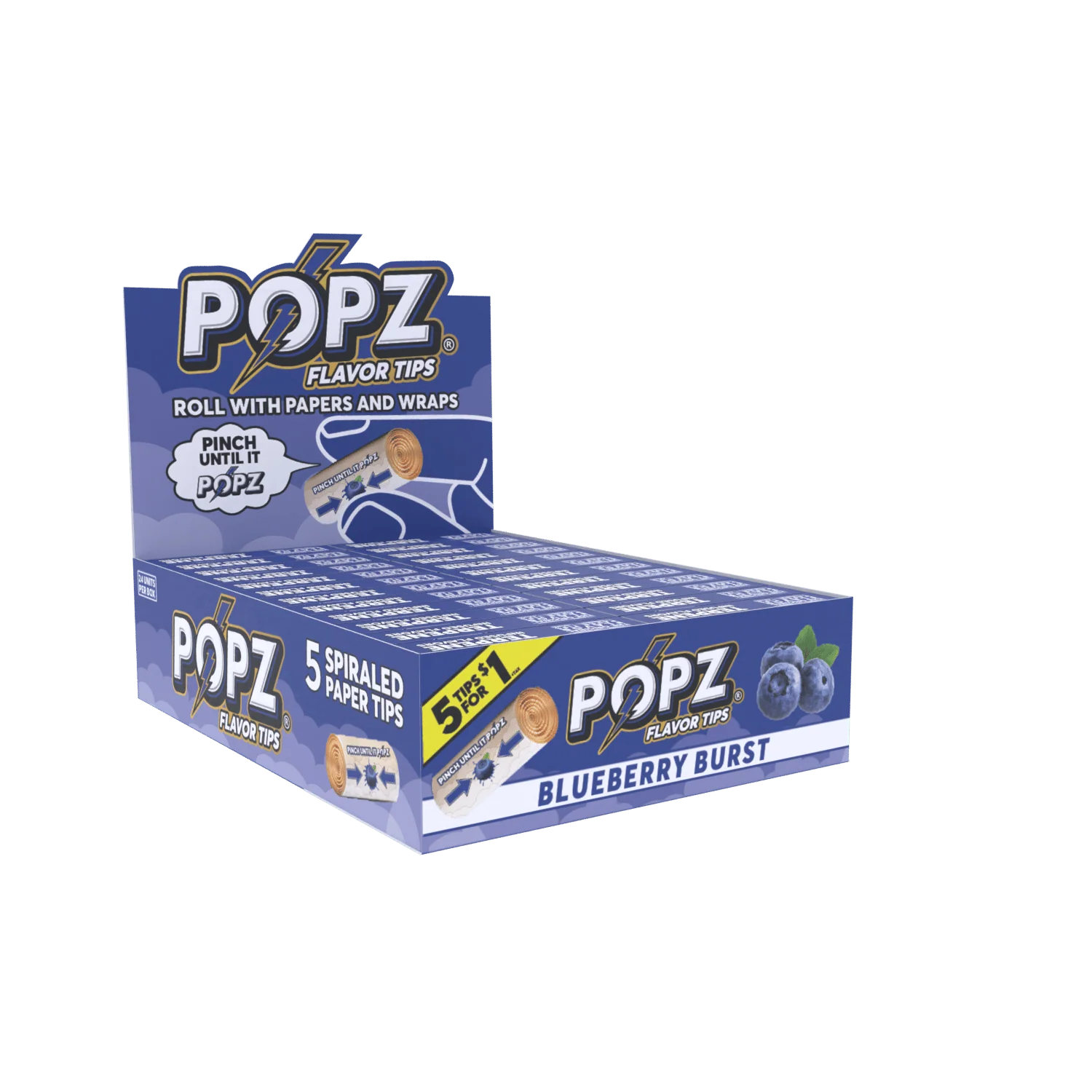 Popz Spiral Paper Tips Display | 3 Flavors Available - Image 2