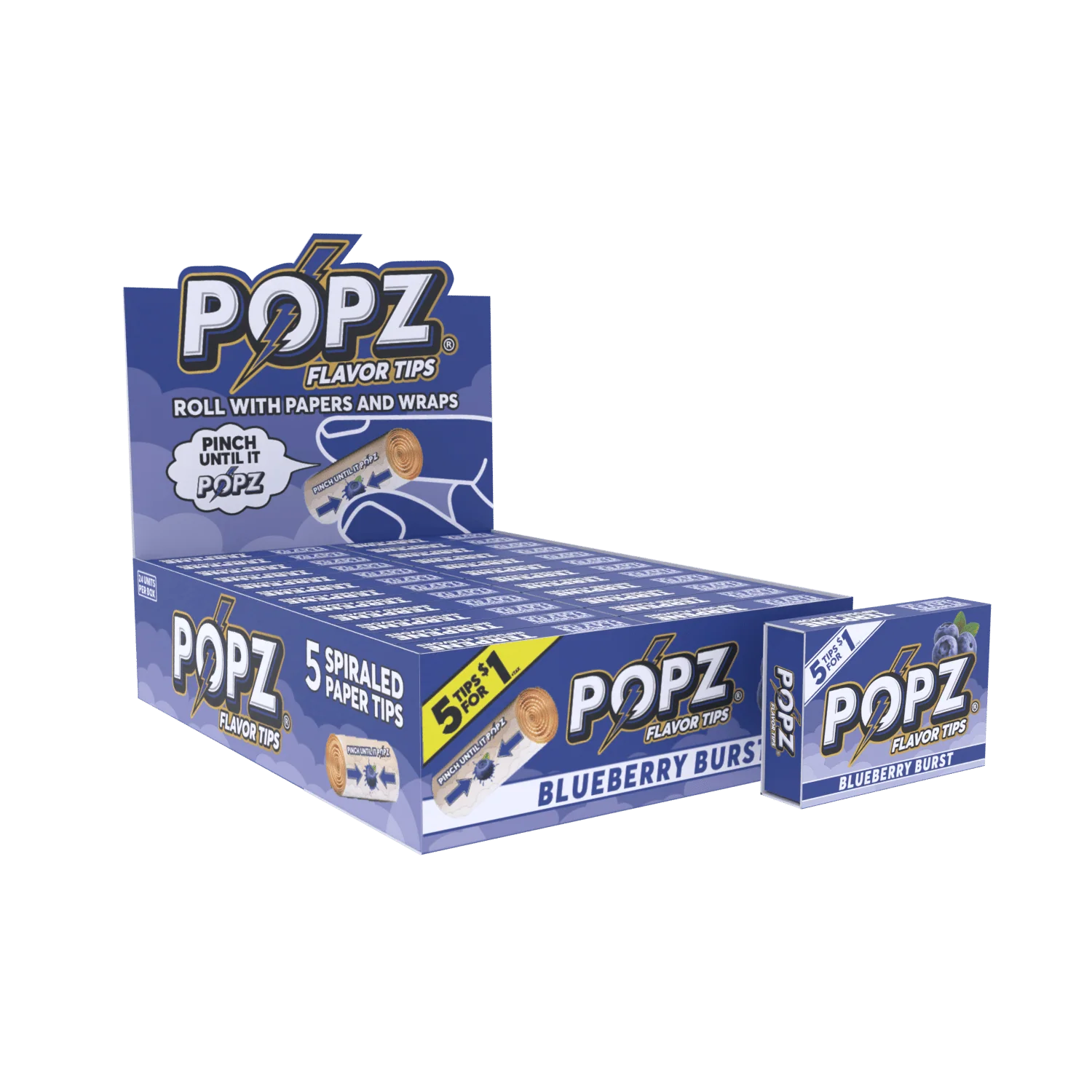 Popz Spiral Paper Tips Display | 3 Flavors Available - Image 5