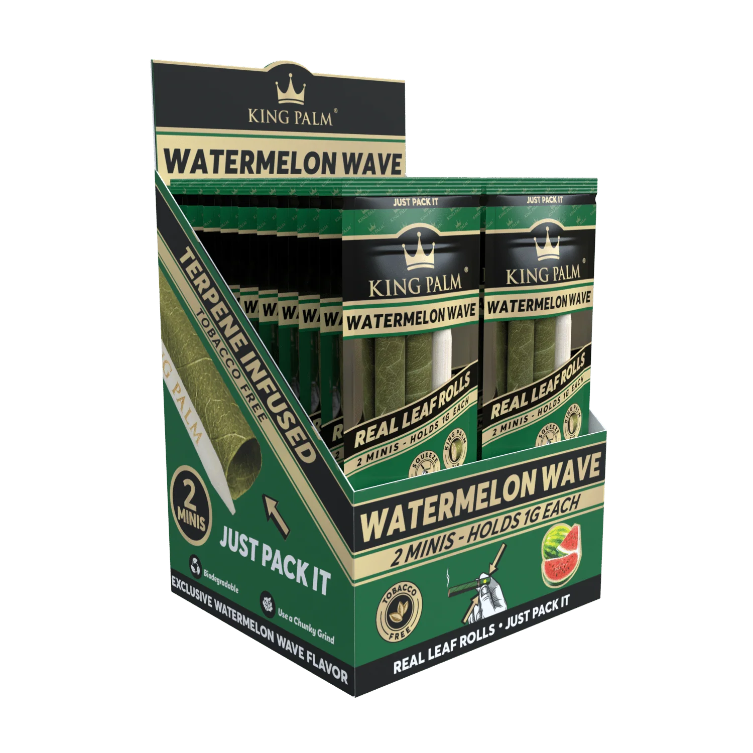 2 Mini Rolls - Watermelon Wave - Display Box - 20 Units Per Display