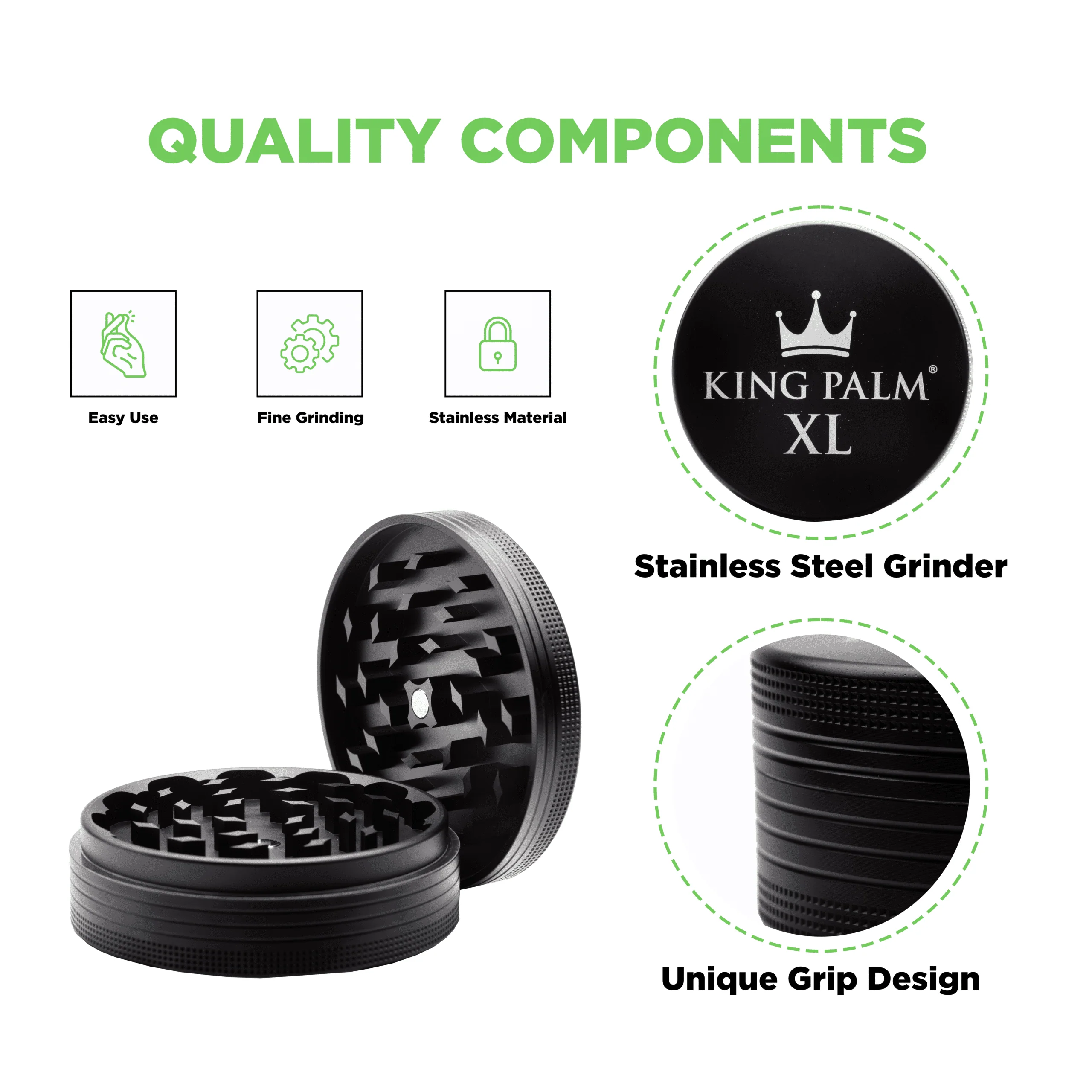 Extra Large Cannabis Grinder - 2 Piece (100mm) - Image 5